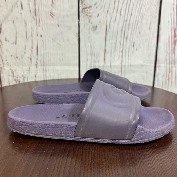 COACH ULLA SLIDE purple in size 9 GUC - Picture 9 of 11